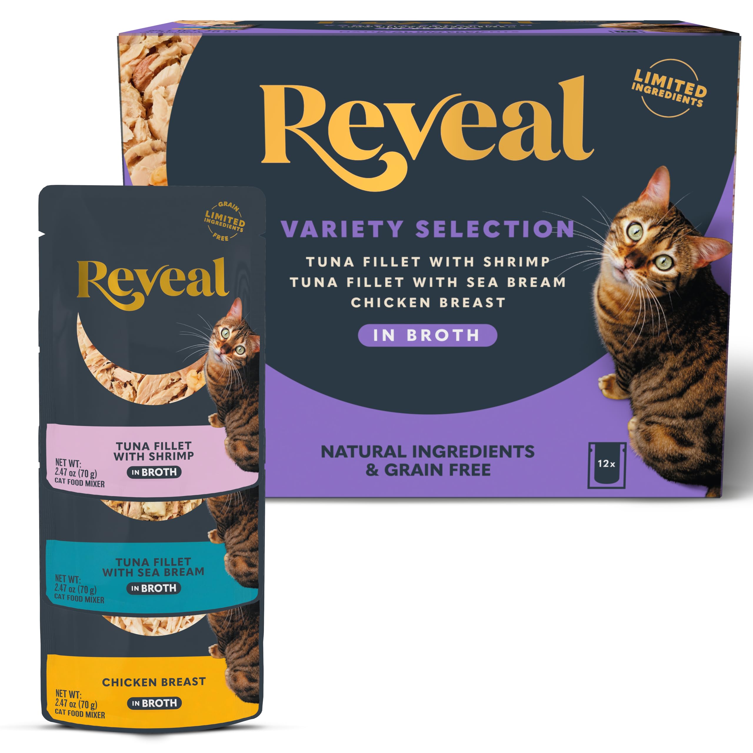 Reveal emballage avant du lot de 12 sachets montrant variétés et informations