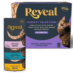 Reveal emballage avant du lot de 12 sachets montrant variétés et informations