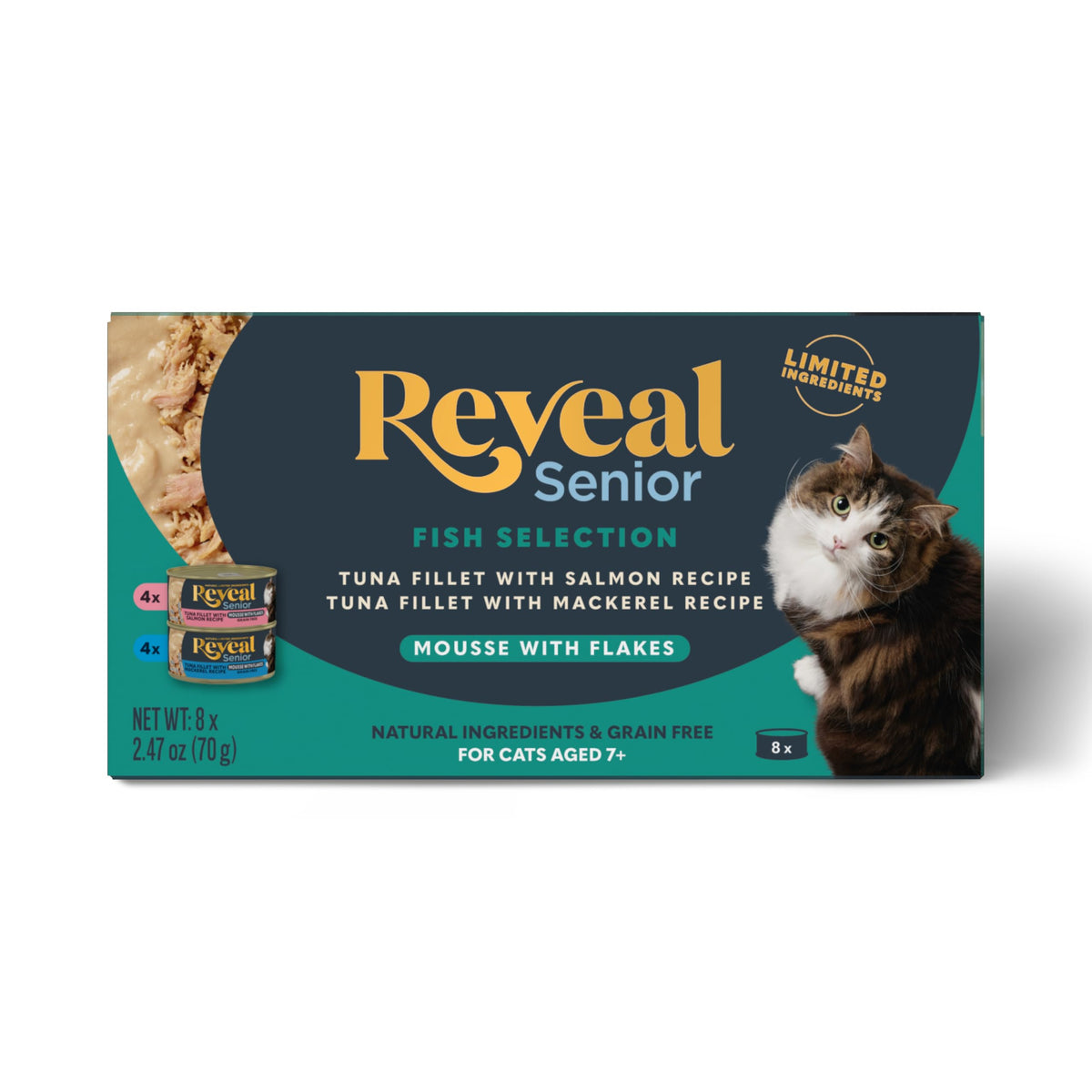 Reveal emballage avant du pack 8 conserves montrant la variété et la qualité
