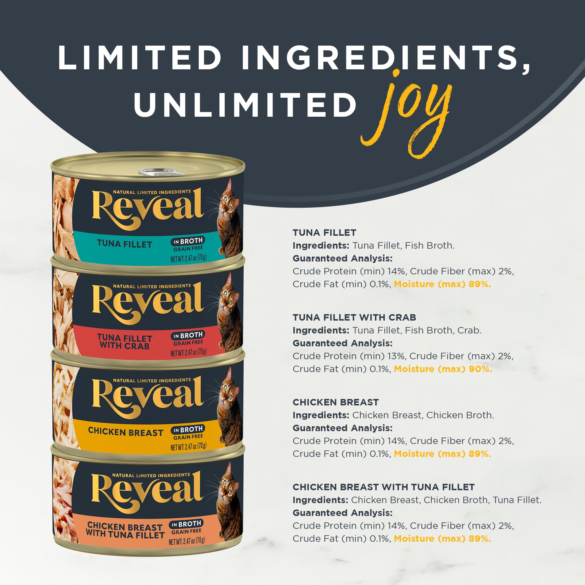 Reveal texture effilochée en bouillon soulignant l'hydratation et l'appétence
