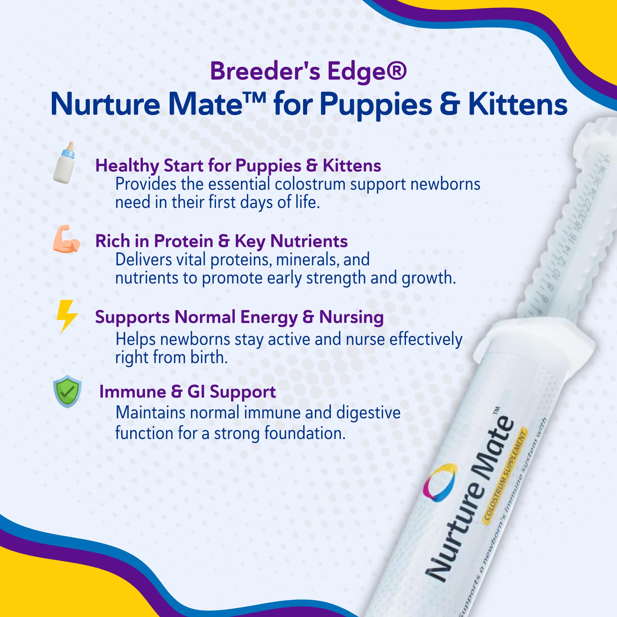 Revival Animal Health texture du gel de colostrum montrant consistance épaisse et appétente