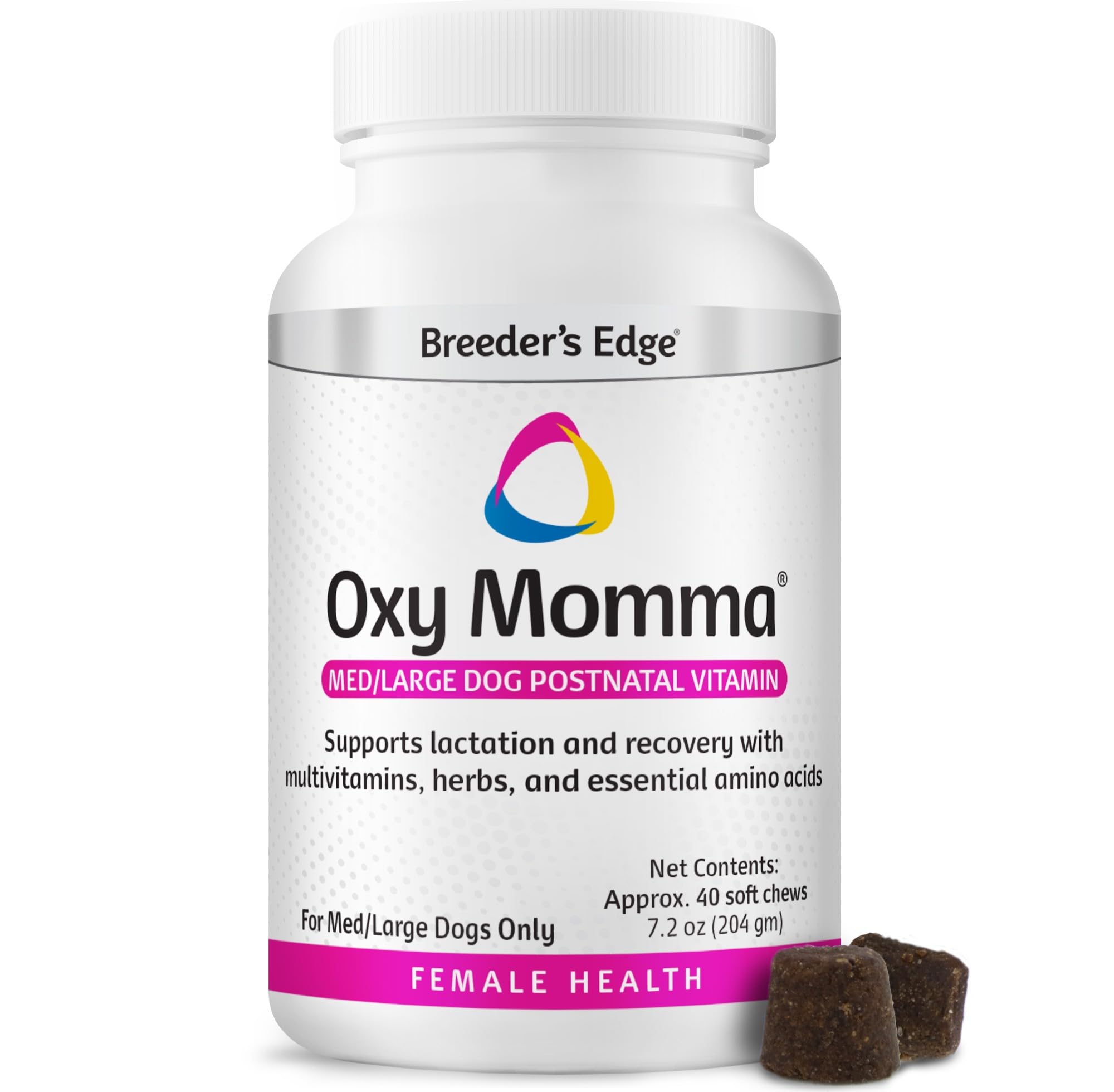 Revival Animal Health boîte Oxy Momma vue de face montrant étiquette et bénéfice réconfortant
