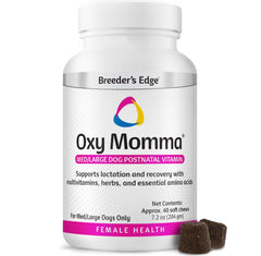 Revival Animal Health boîte Oxy Momma vue de face montrant étiquette et bénéfice réconfortant