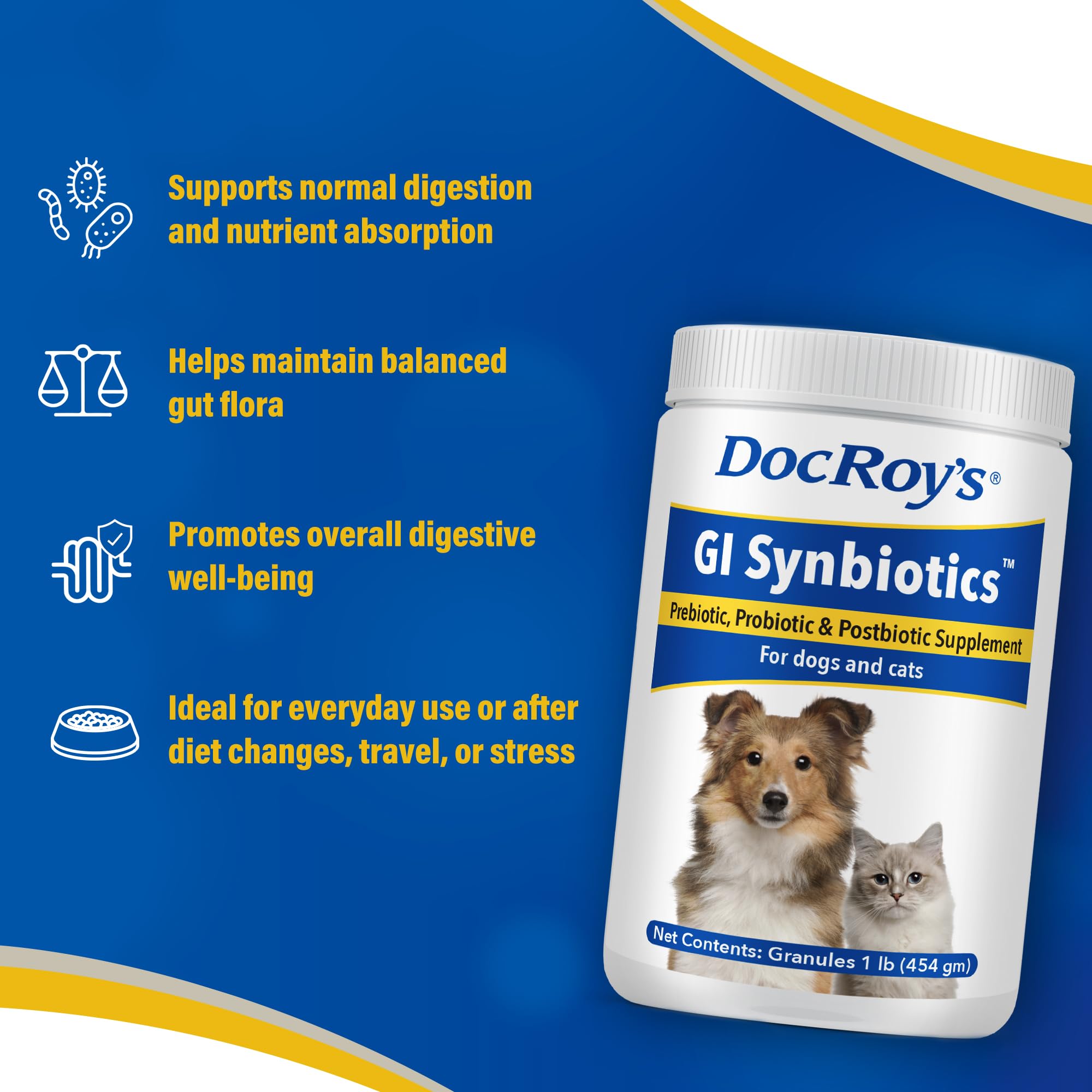 Revival Animal Health gros plan étiquette Doc Roy's affichant ingrédients et instructions claires