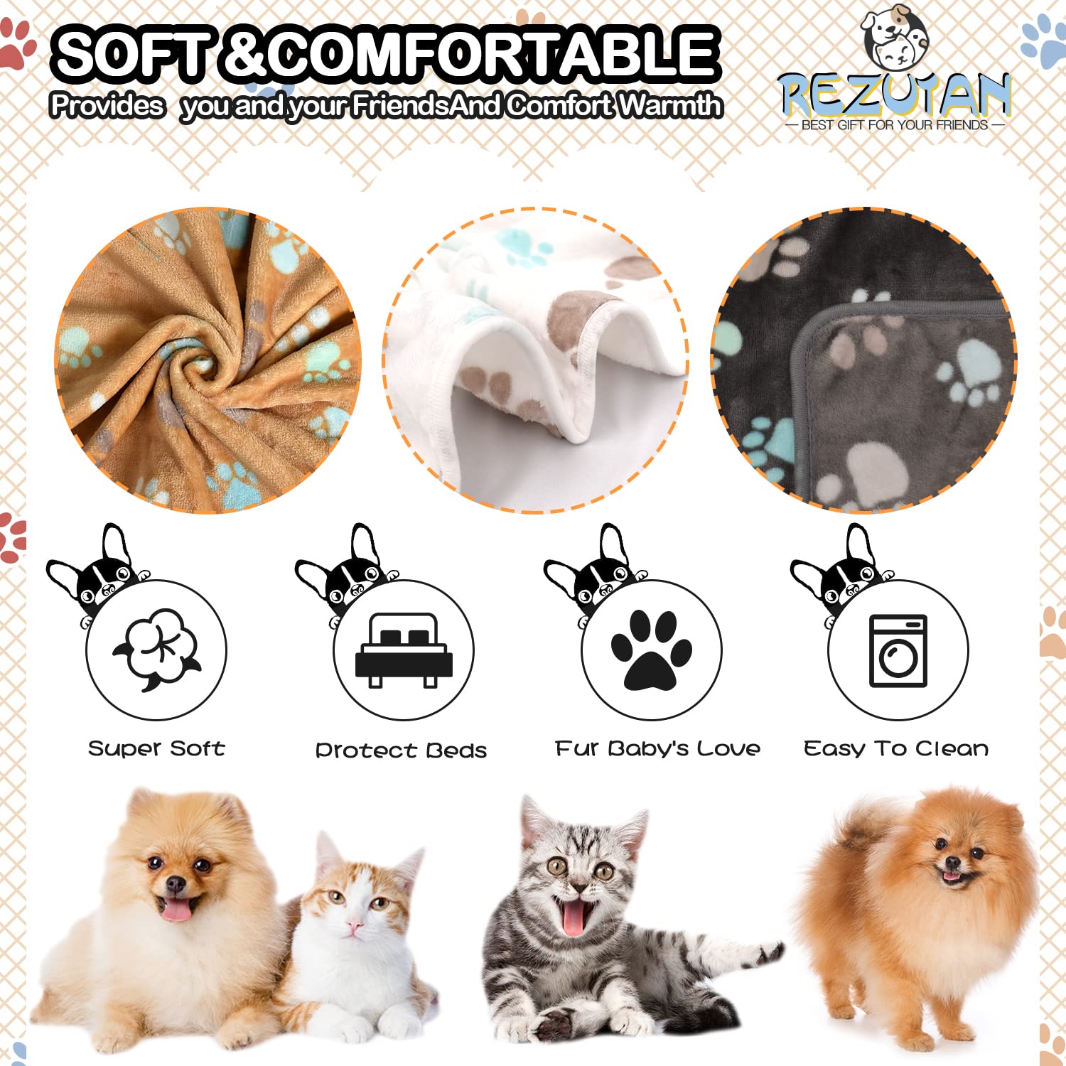 Rezutan plaid face peluche, texture douce pour confort et chaleur