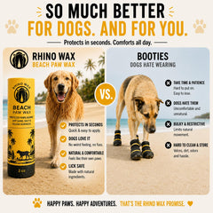 Rhino Wax application sur patte démontrant facilité d’usage