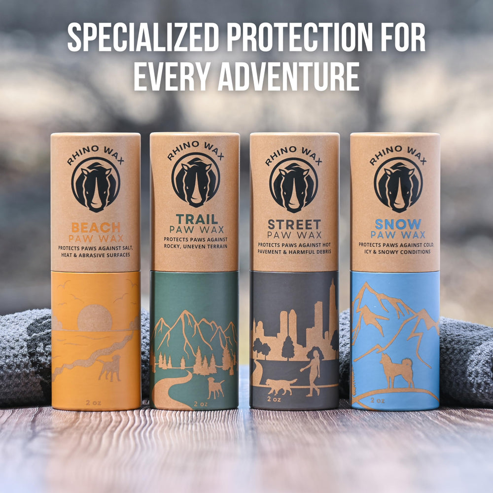 Rhino Wax comparaison taille indiquant quantité pratique pour promenades