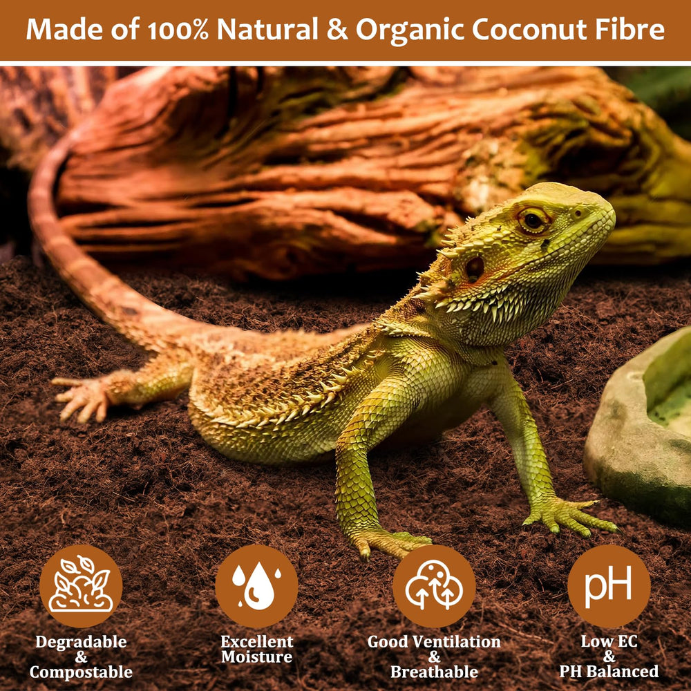 Riare texture de la fibre de coco gonflée après trempage, offre une litière aérée