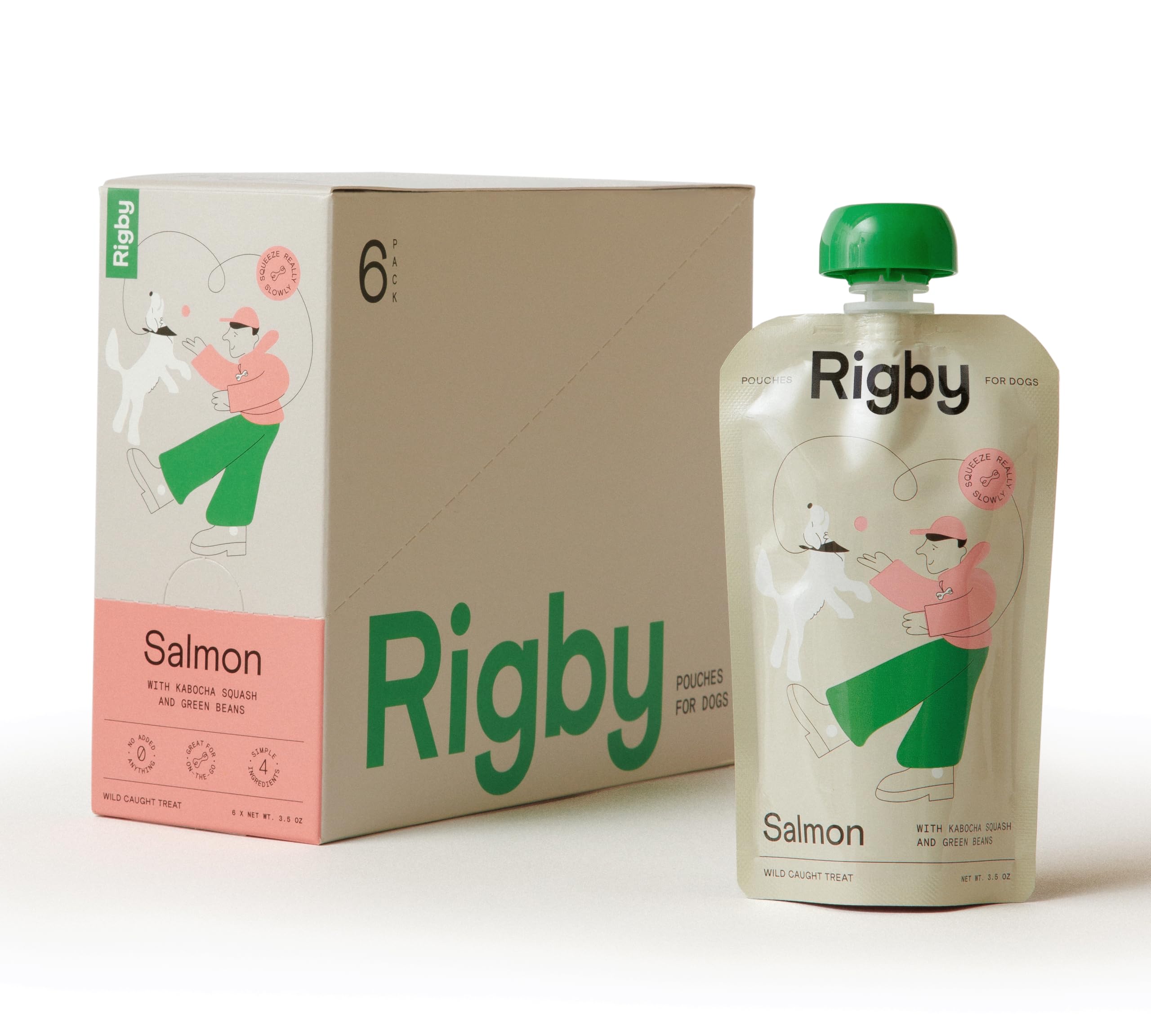 Rigby pochette face avant montrant l'emballage pratique et l'attrait visuel