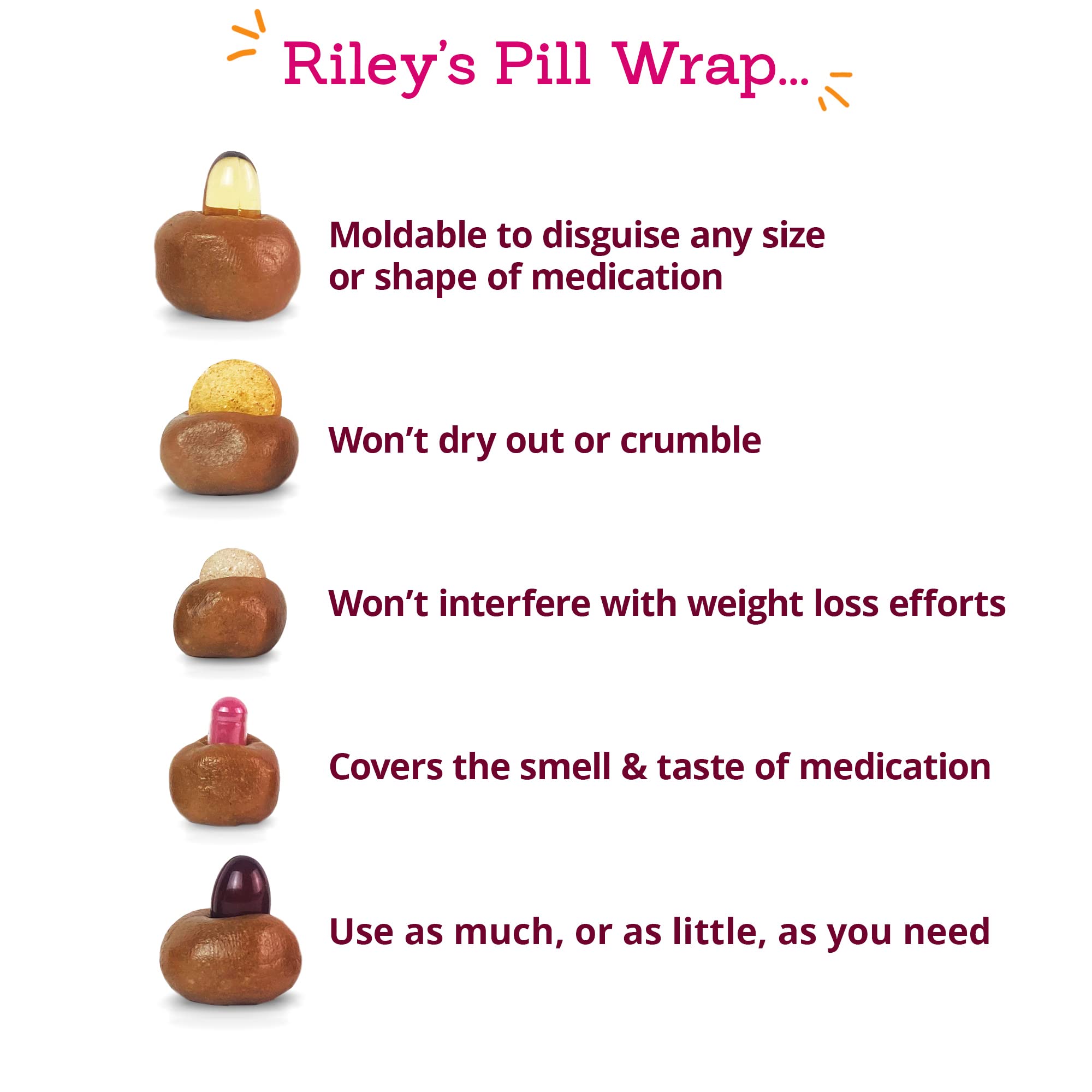Riley's portion modelée sur la main démontrant la simplicité d'utilisation