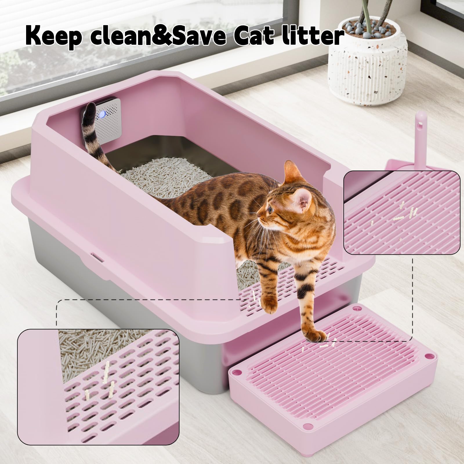 RIZZARI comparaison taille montrant adaptation aux chats de grande taille