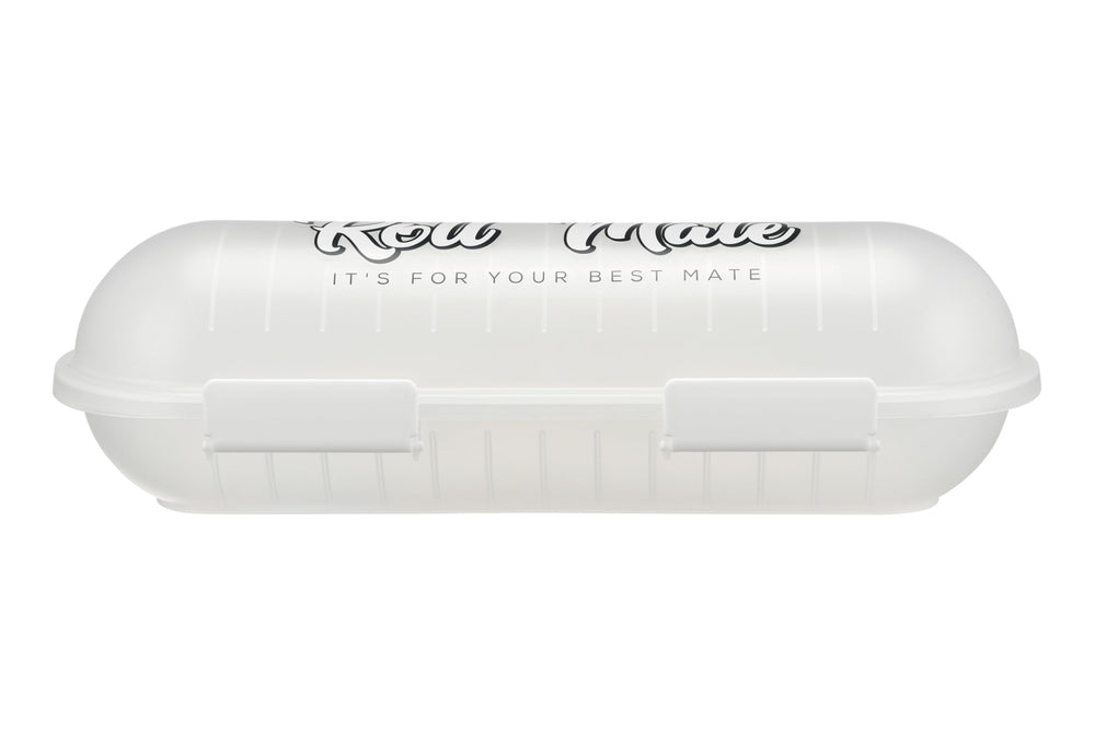 Roll Mate contenant ouvert avec rouleau à l'intérieur pour conservation hygiénique