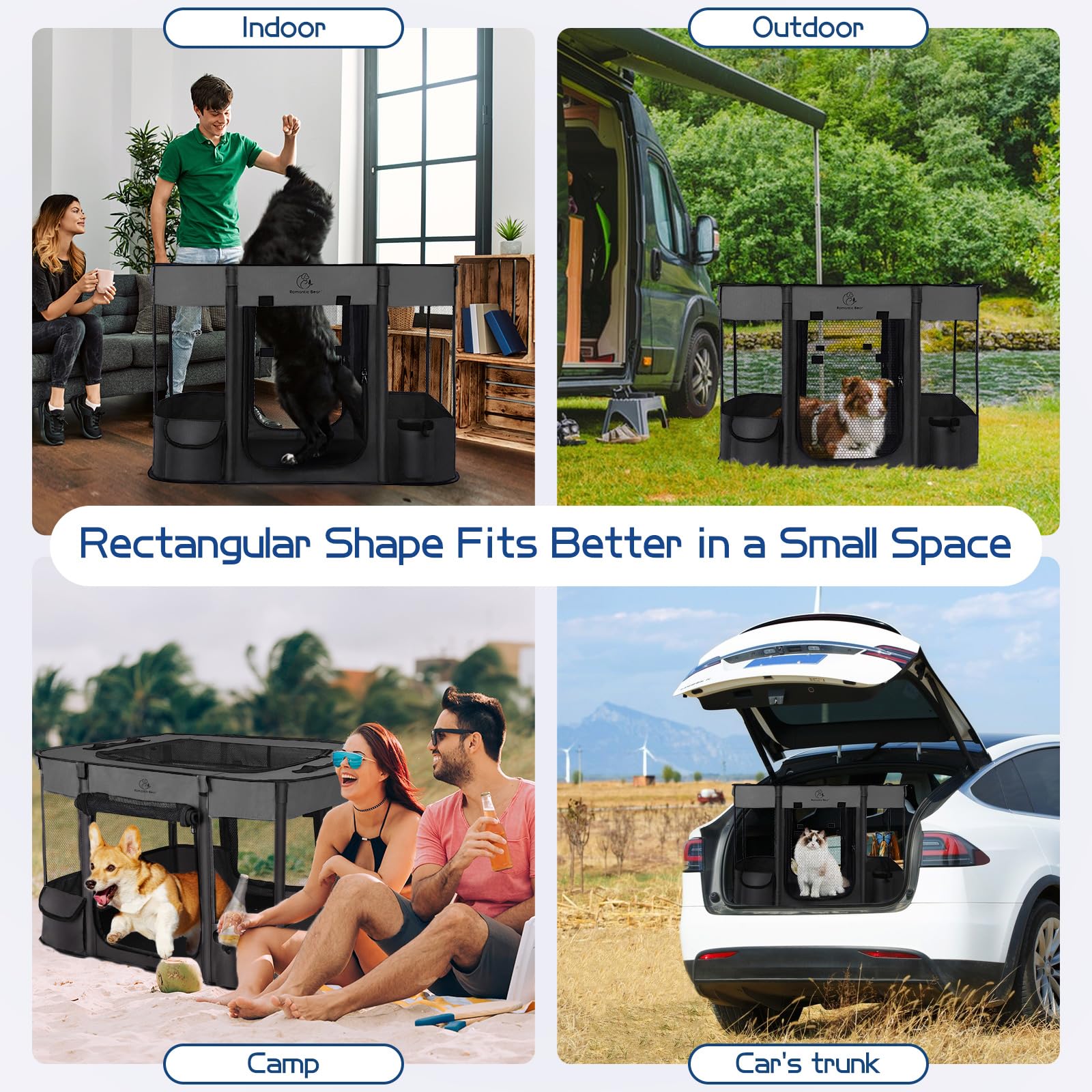 ROMANTIC BEAR parc utilisé en extérieur pour sorties et camping