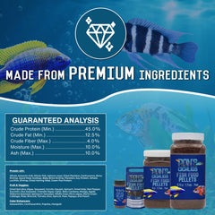 RON'S CICHLIDS granulés en eau coulants lentement pour alimentation naturelle