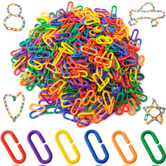 RONYOUNG paquet de 620 maillons C multicolores montrant contenu et avantage rangement