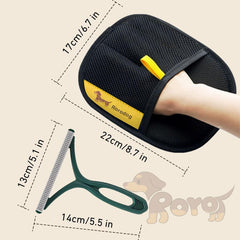 Rorodog zoom sur fibres du gant démontrant efficacité de brossage