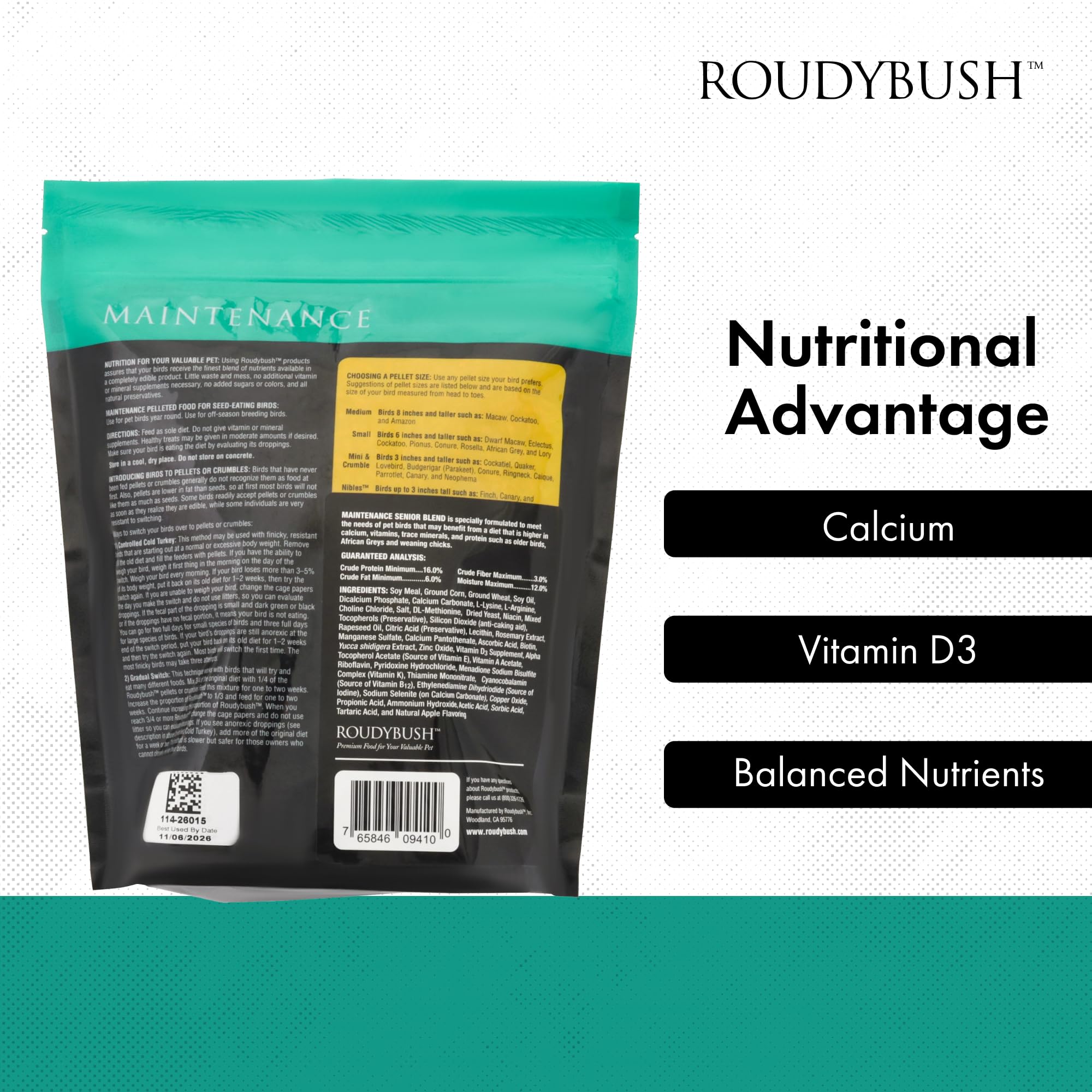 RoudyBush étiquette nutrition détail pour choix éclairé