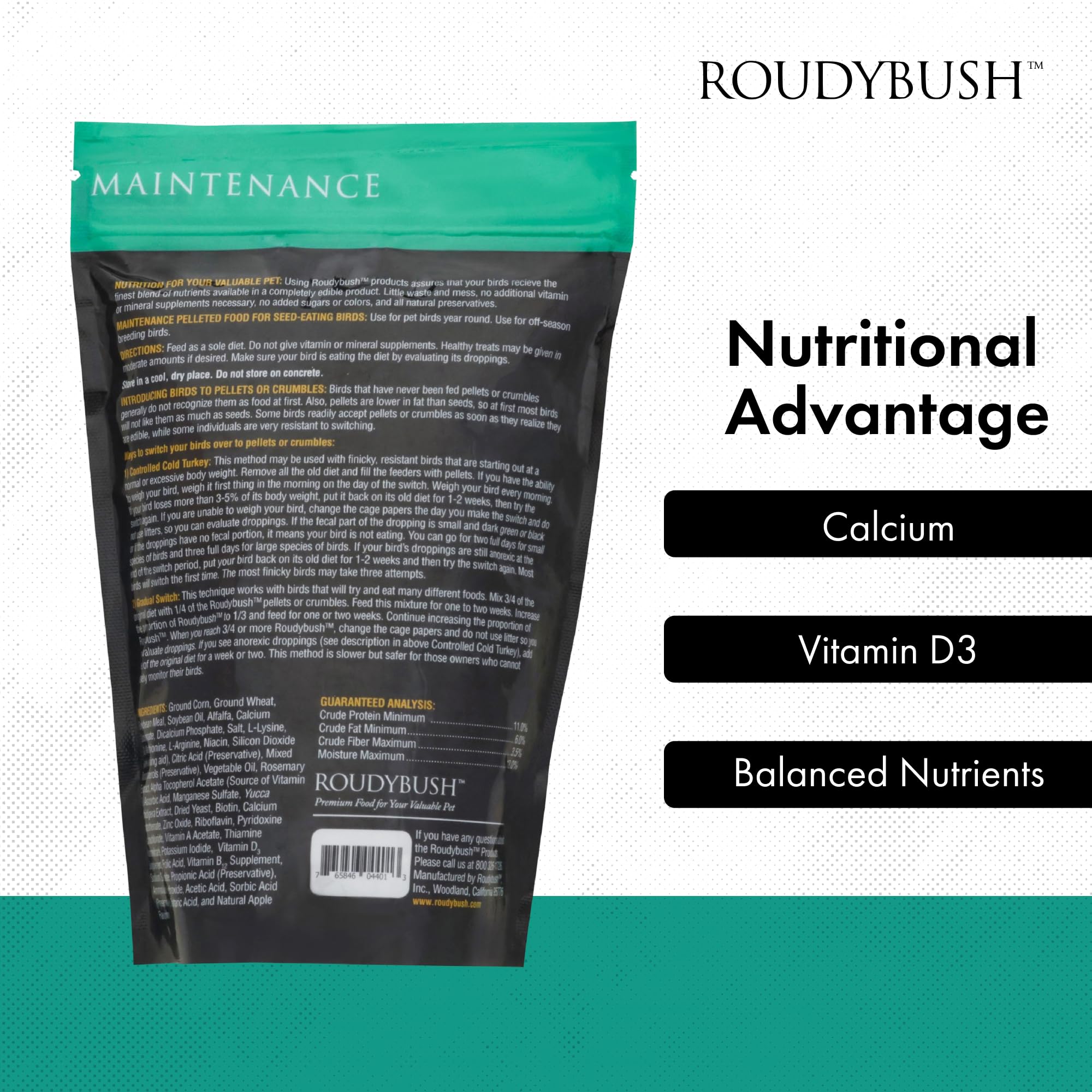 RoudyBush nourriture servie à une perruche en train de manger pour appétence augmentée