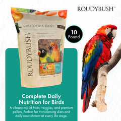 RoudyBush gros plan des mini pellets montrant texture et appétence
