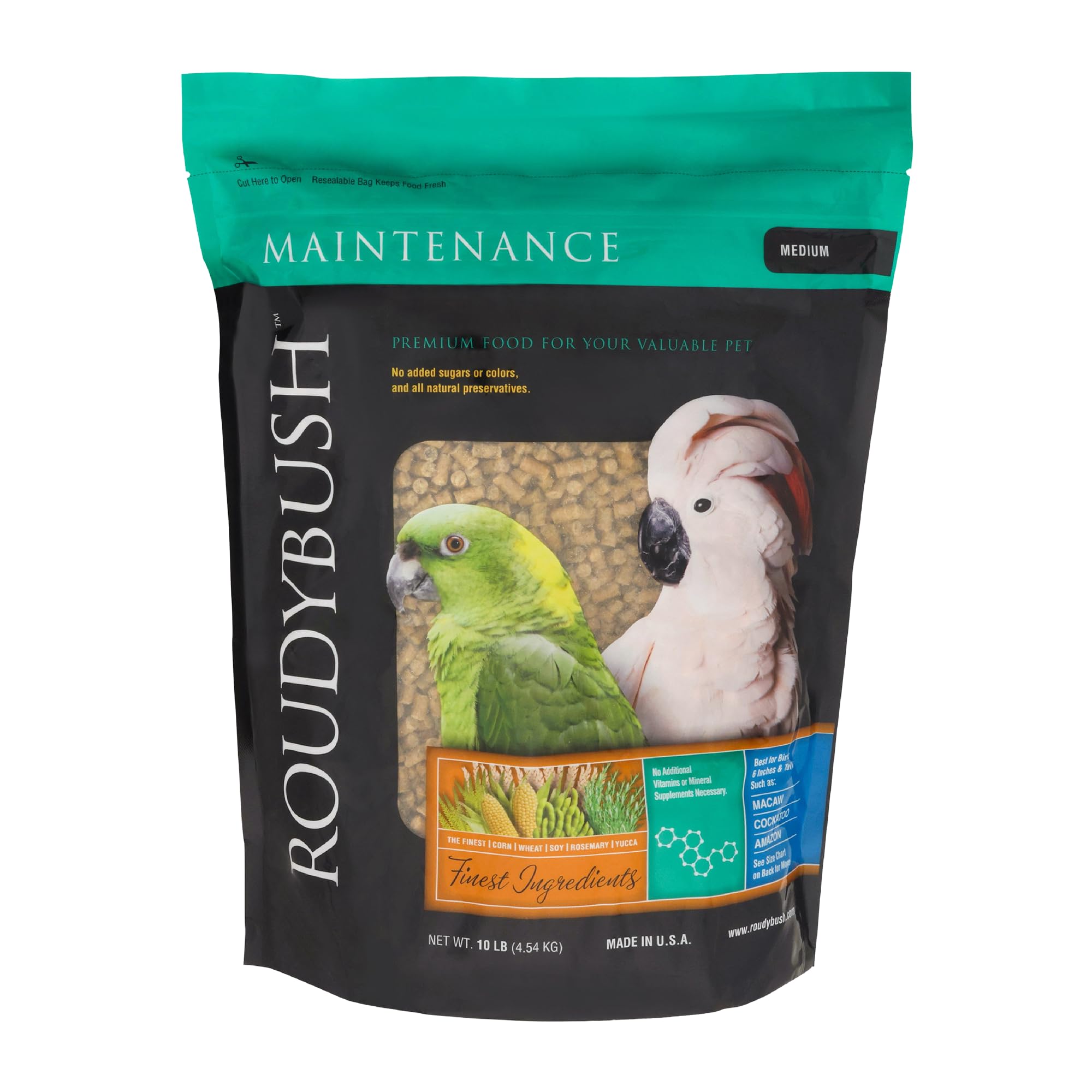 Roudybush emballage face montrant le sac 10 lb et praticité
