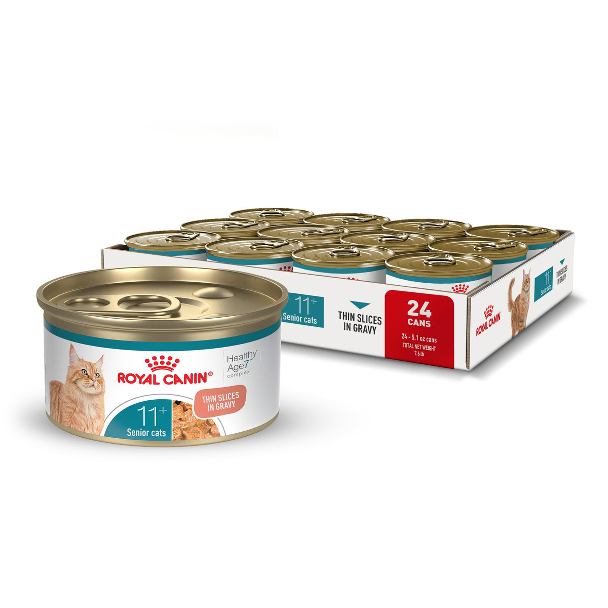 ROYAL CANIN face du pack lot de 24 montrant l'emballage et la référence senior