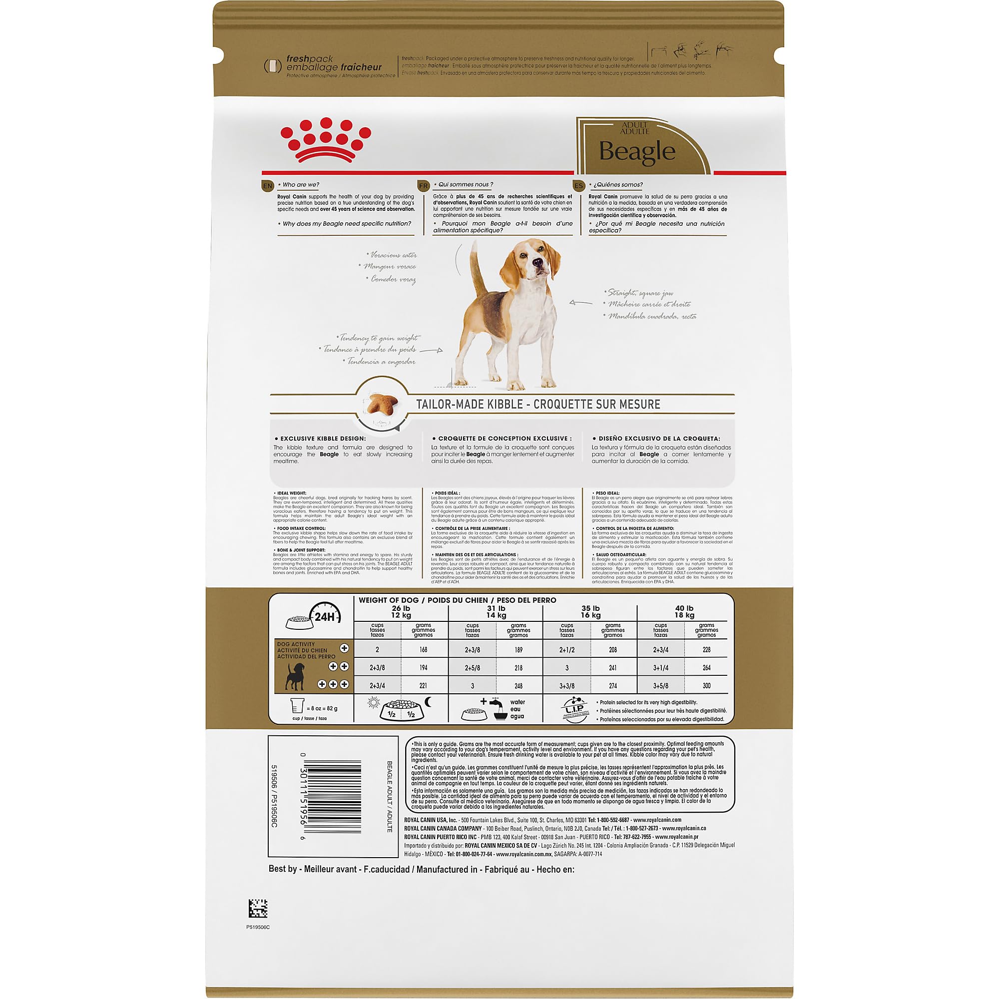 ROYAL CANIN gros plan croquettes montrant texture et mastication encouragée