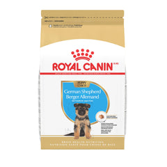 Royal Canin boite avant montrant la formule pour chiot Berger Allemand bénéfice nutrition ciblée
