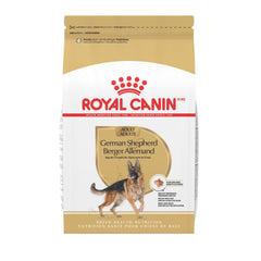 ROYAL CANIN sac devant montrant formule pour berger allemand, rassure sur nutrition ciblée