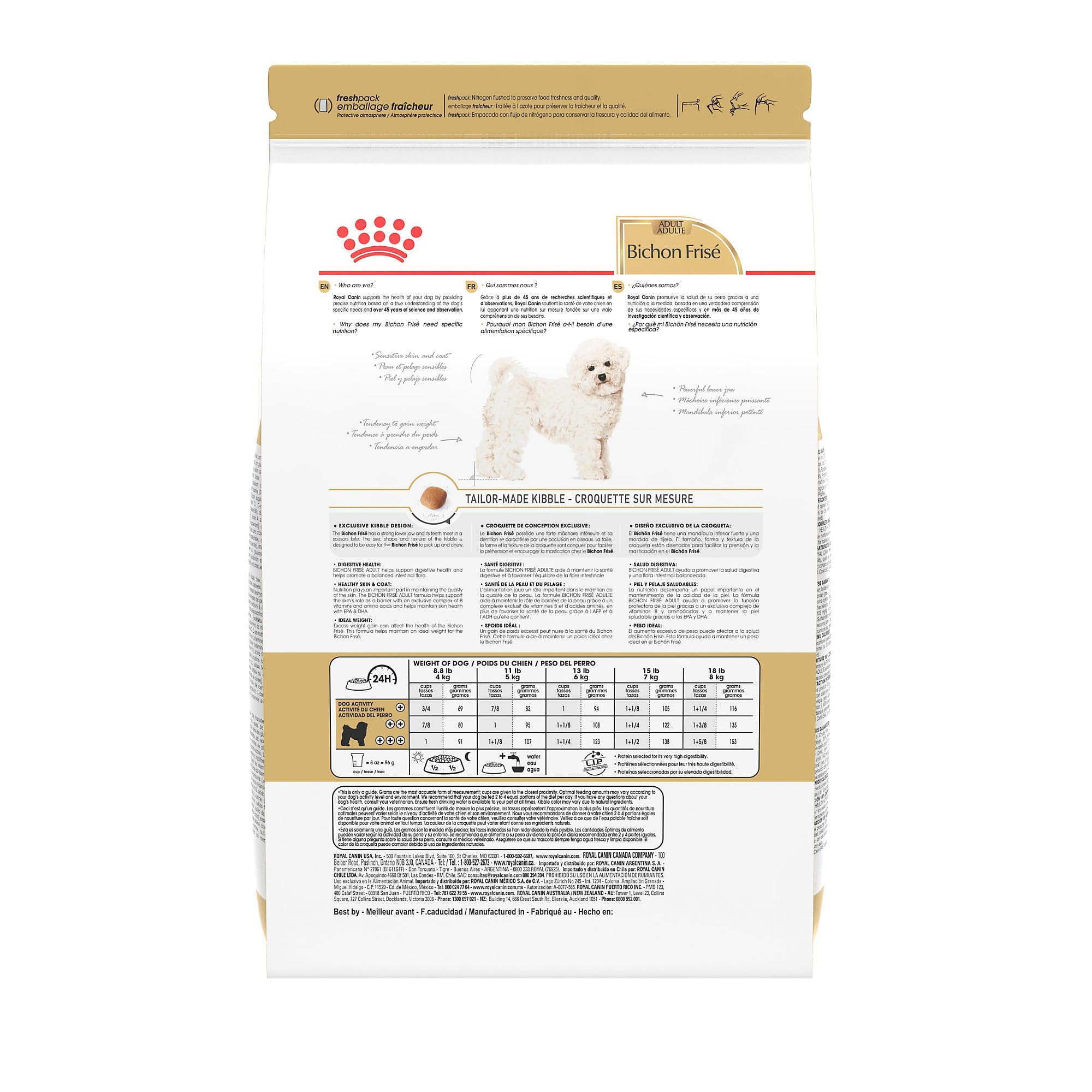 ROYAL CANIN granule profil montrant la forme adaptée et facilité de préhension