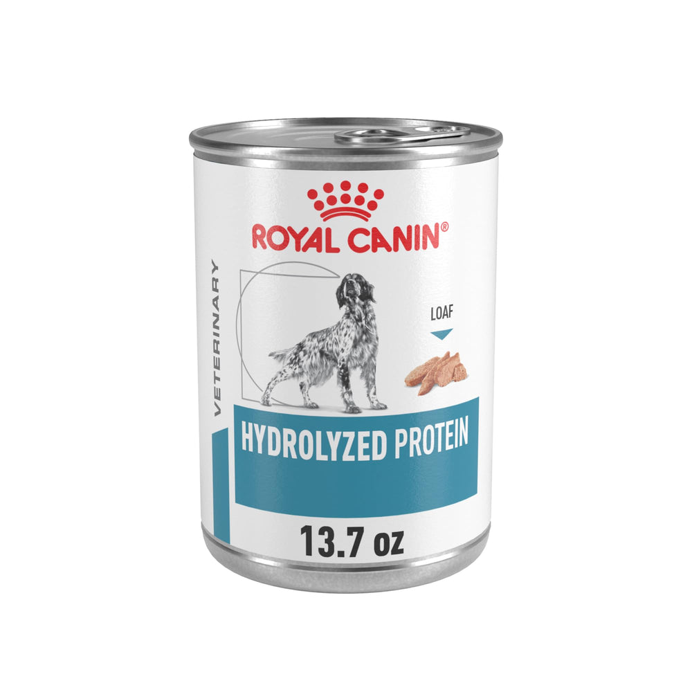 ROYAL CANIN boîte devant montrant la pâtée Hydrolyzed pour confort digestif