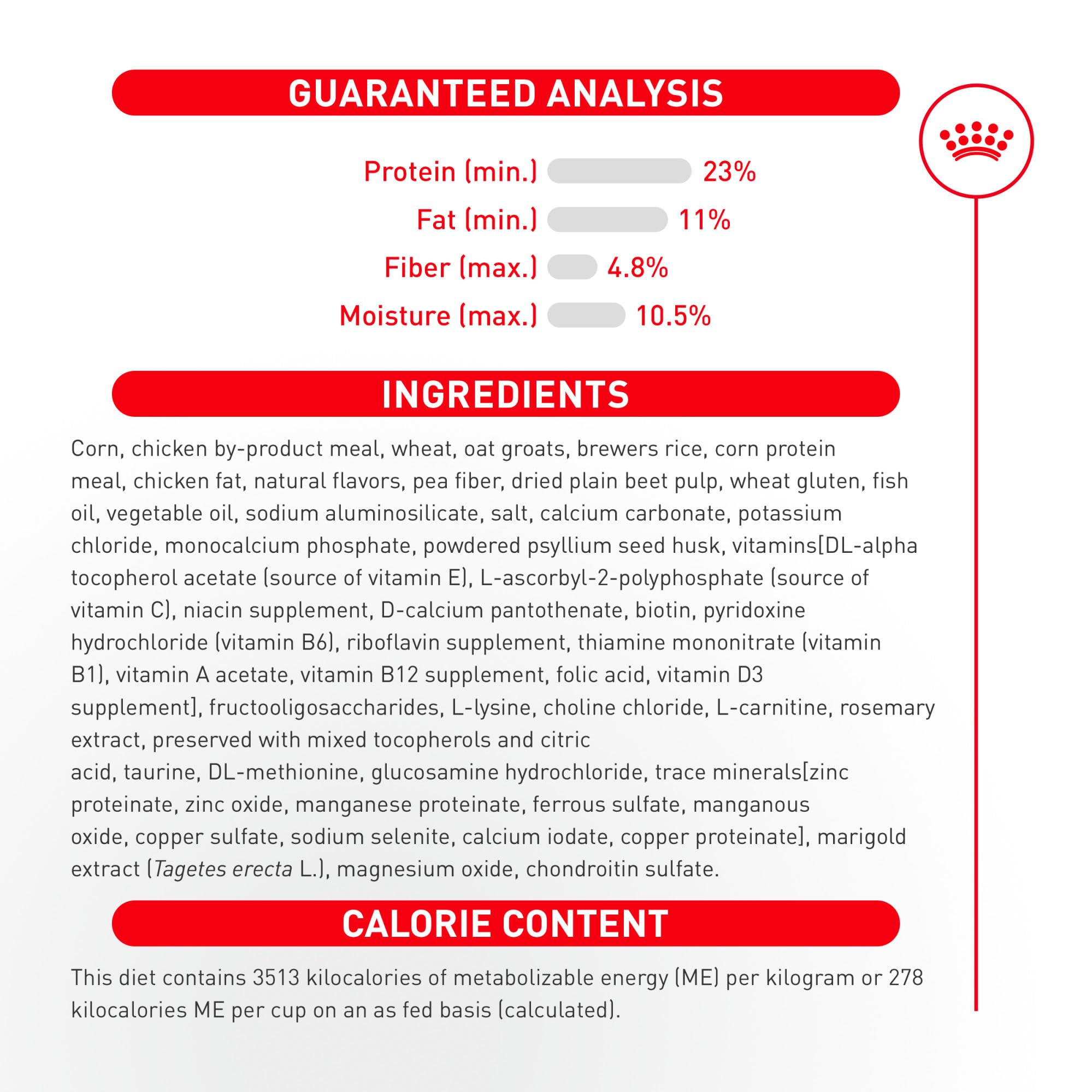 ROYAL CANIN chien au jardin illustrant énergie et bien-être quotidien
