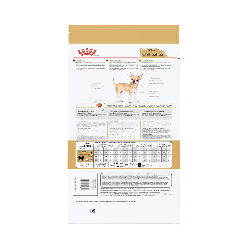 ROYAL CANIN croquette à l’échelle comparée pour montrer petite taille et facilité de mastication