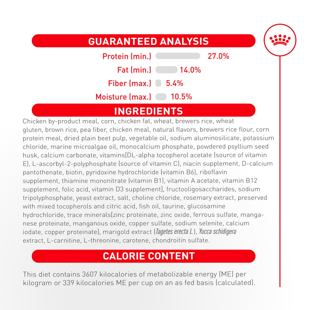 ROYAL CANIN chiot au pelage brillant illustrant nutrition pour peau et poil