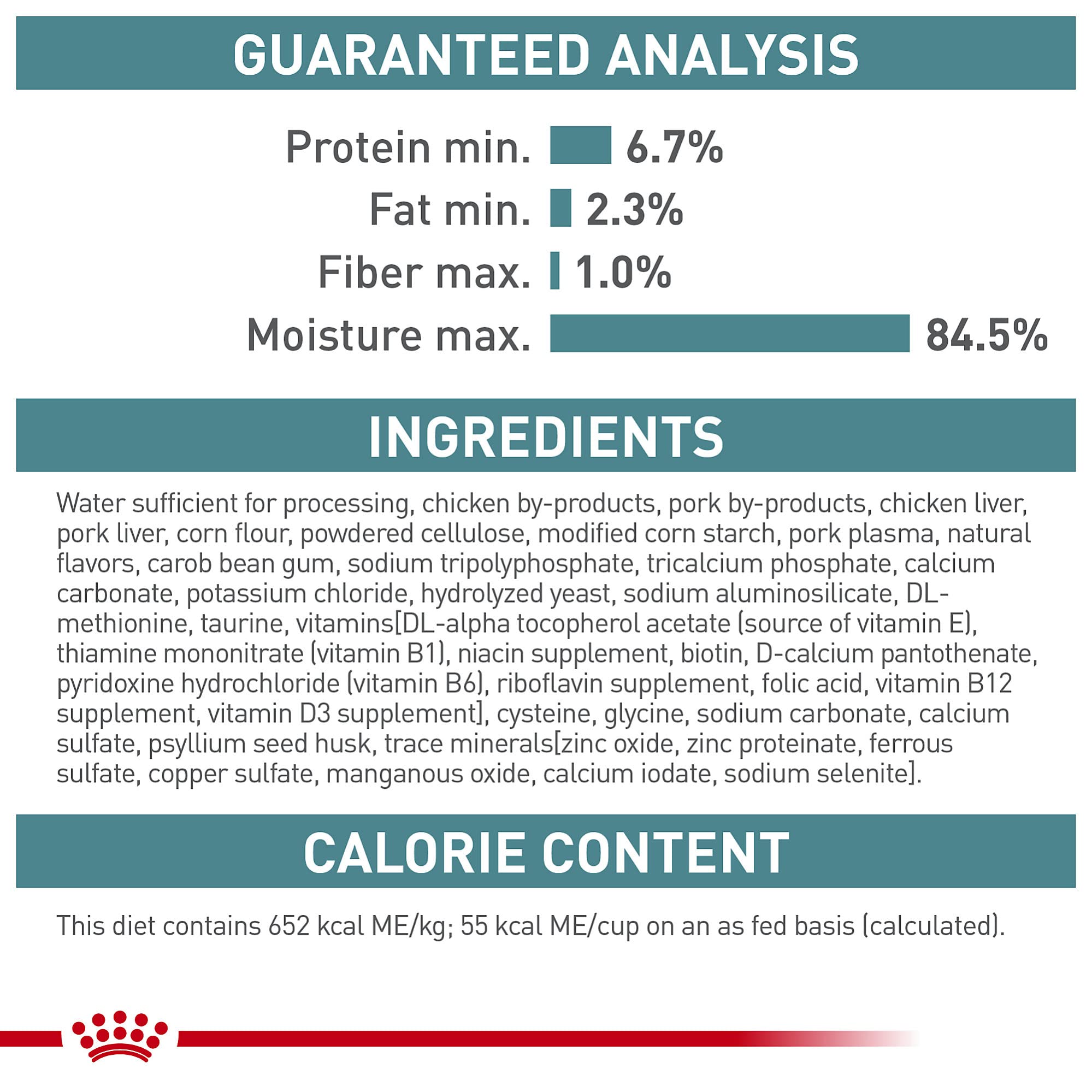 Royal Canin comparaison taille 85 g illustrant portion individuelle pratique à servir