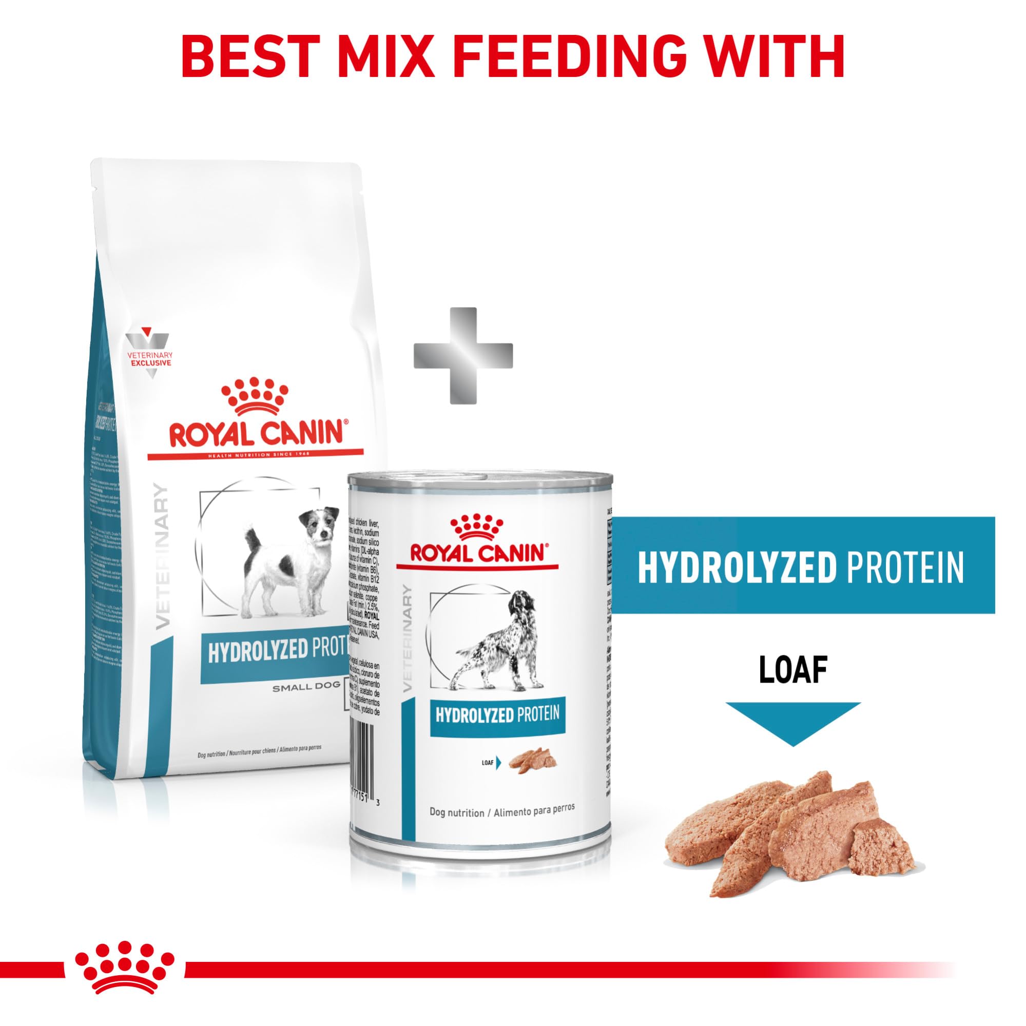ROYAL CANIN comparaison de granulés pour montrer dimension adaptée aux races miniatures