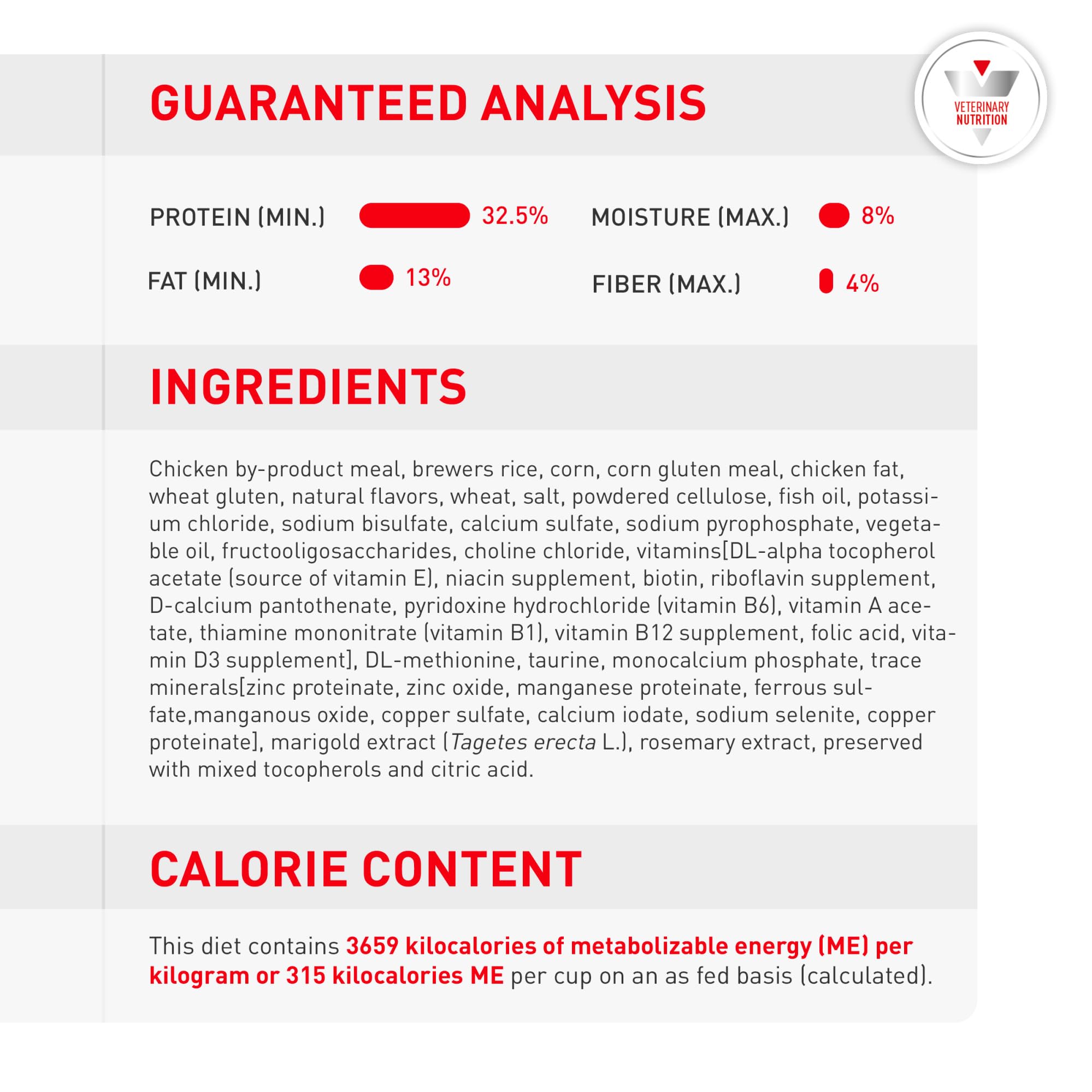 ROYAL CANIN fermeture du sac et précision d'usage pour conservation