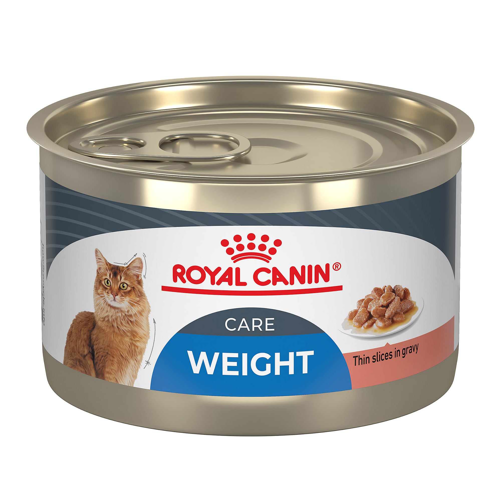 ROYAL CANIN emballage face montrant informations et bénéfices pour contrôle du poids