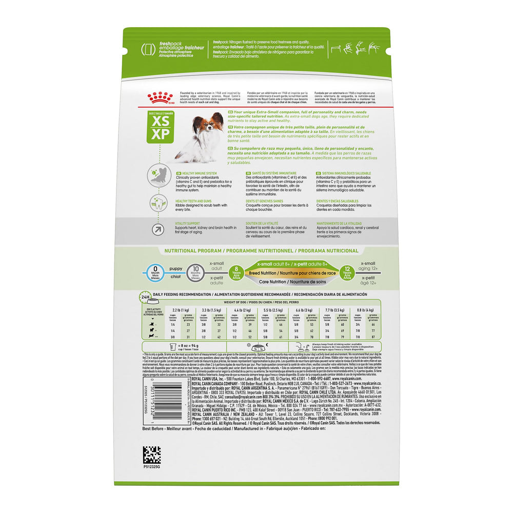Royal Canin gros plan croquette X-Small forme adaptée et appétence