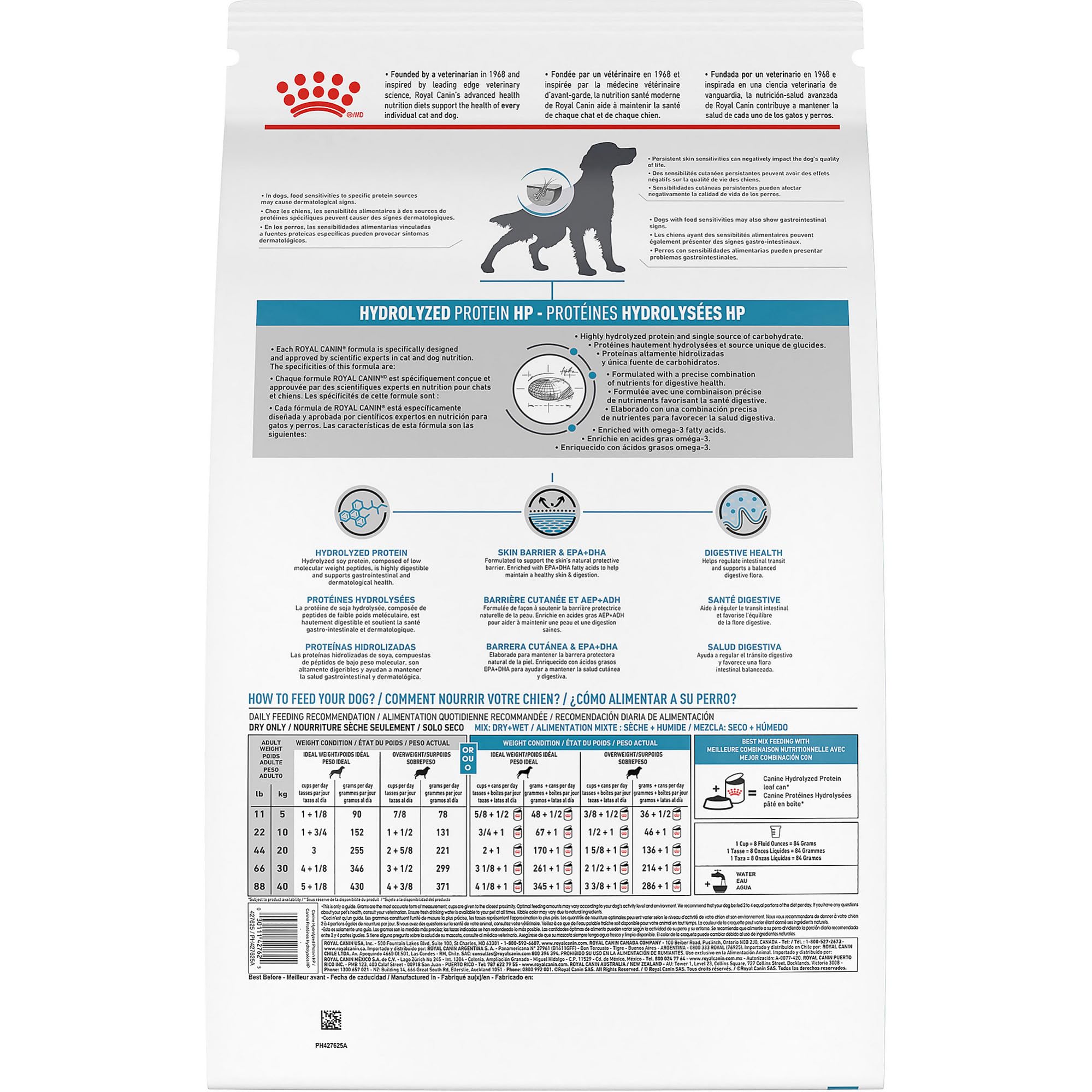 ROYAL CANIN gros plan croquette montrant la texture et la digestibilité