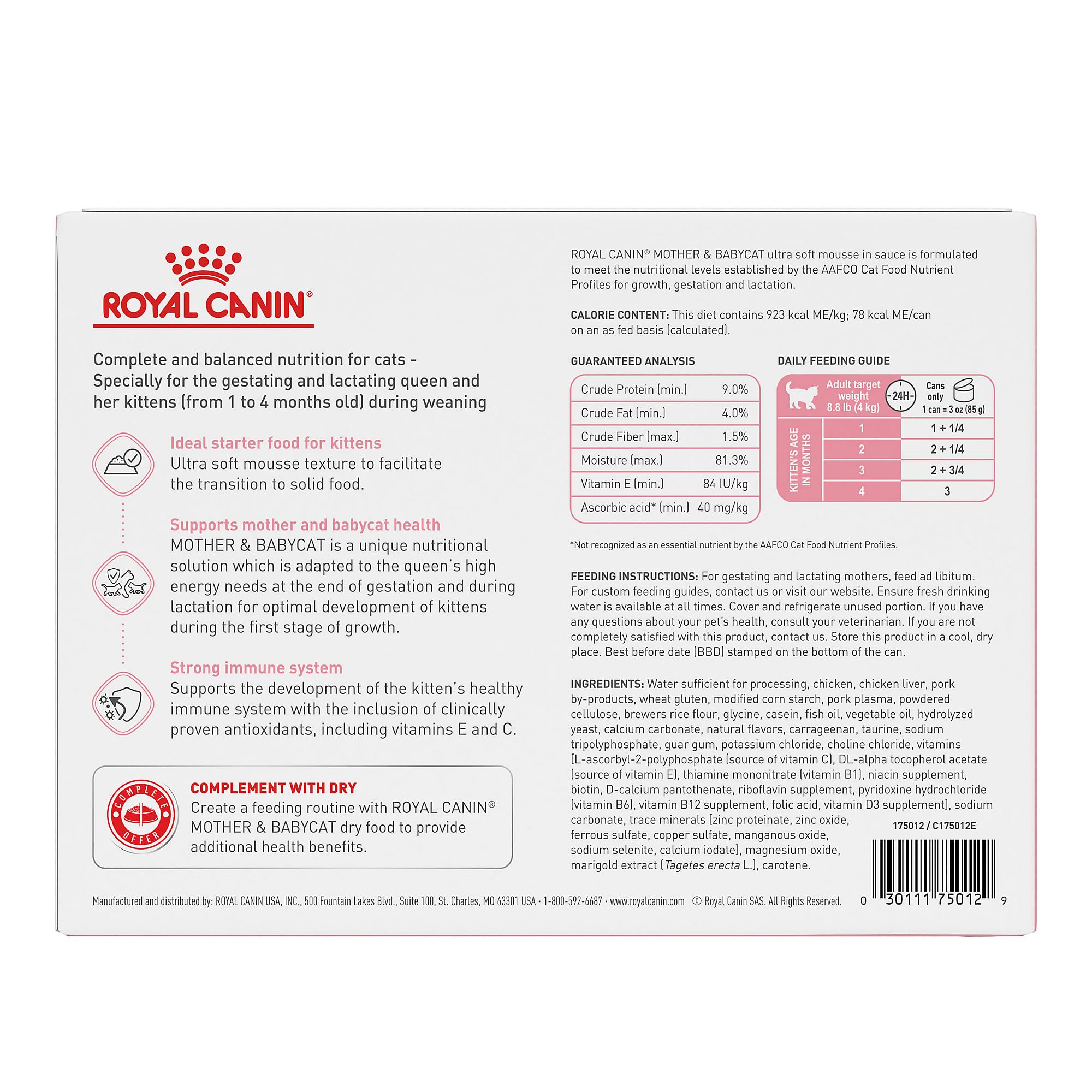ROYAL CANIN gros plan sur la texture mousseuse facile à manger