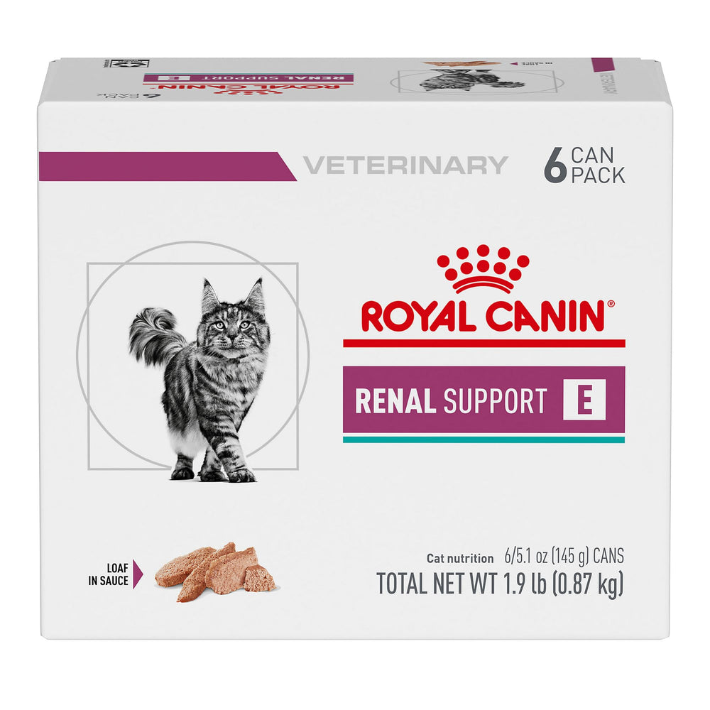 ROYAL CANIN emballage Renal Support E montrant l'étiquette et l'avantage végétal