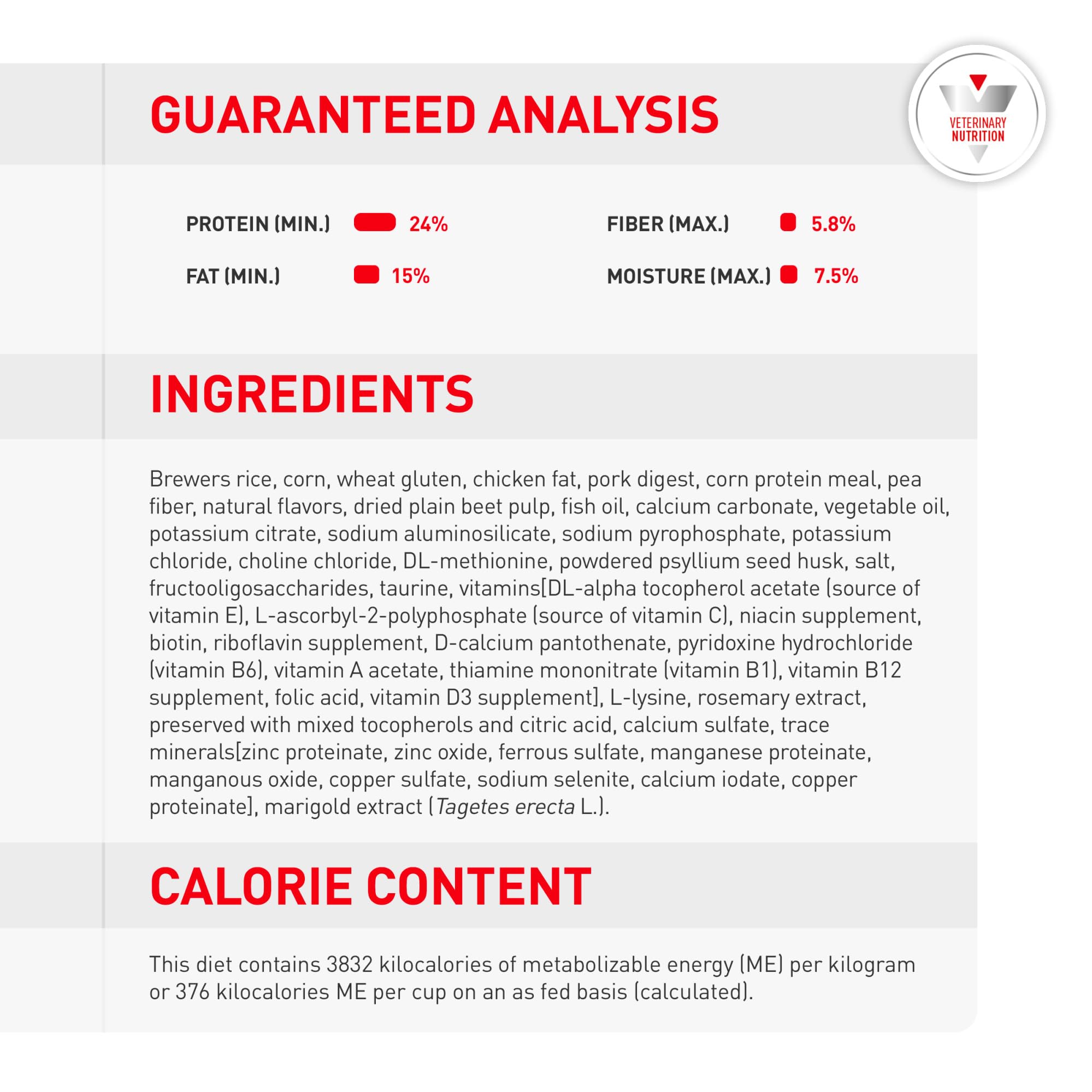 Royal Canin guide vétérinaire et feuille conseils inclus pour surveillance