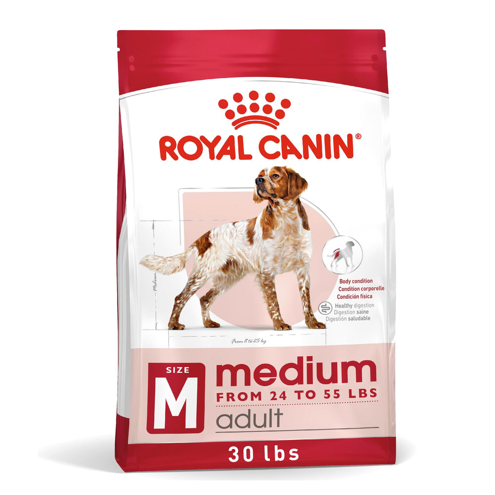 ROYAL CANIN sachet 30 lb face montrant l'emballage et les avantages nutritionnels