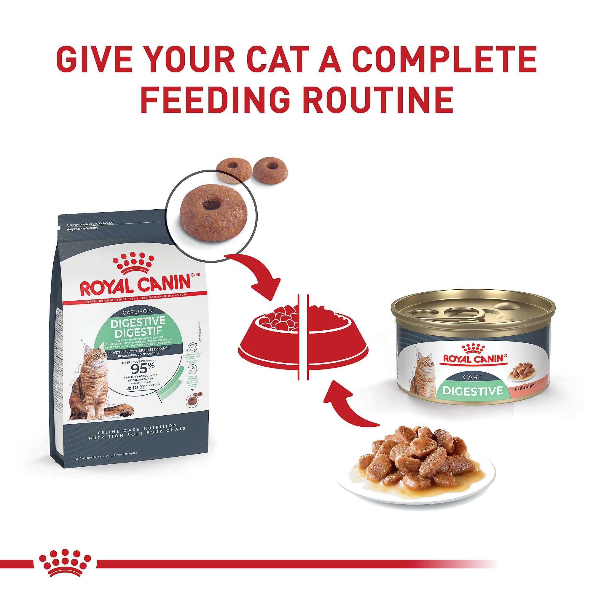 ROYAL CANIN gros plan sur tranches en gravy appétentes pour meilleure absorption