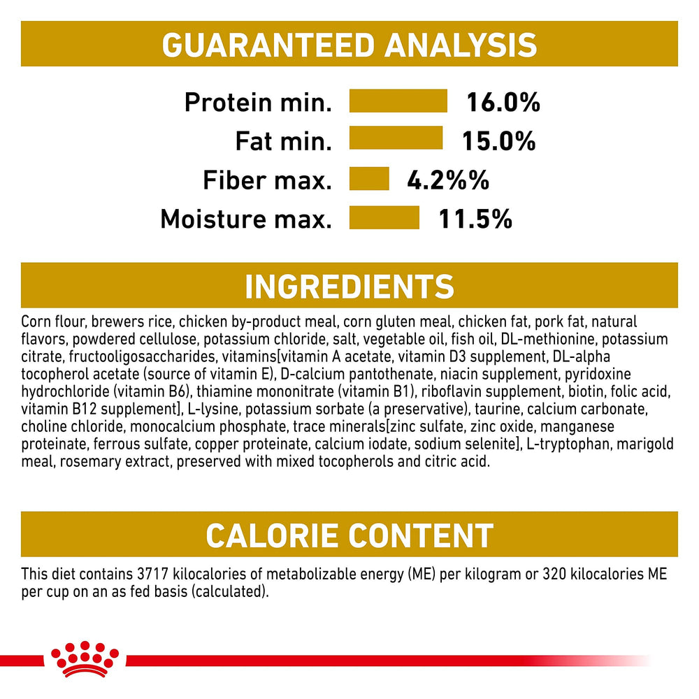 ROYAL CANIN zoom ingrédient contrôle minéraux pour santé urinaire