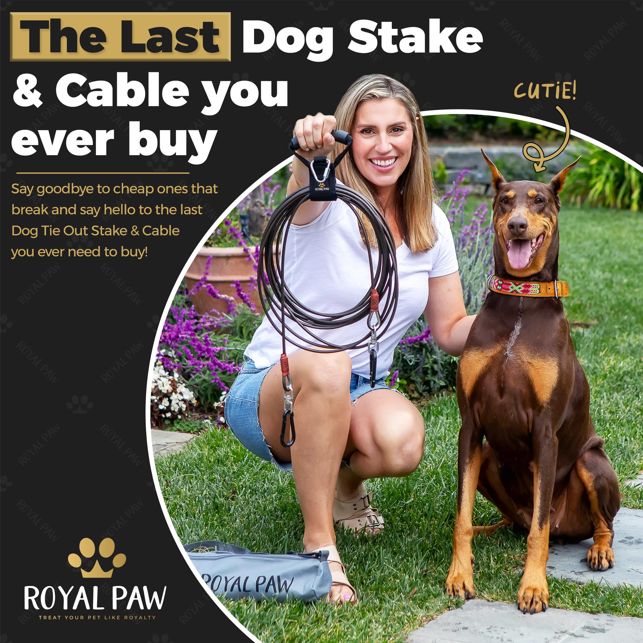 ROYAL PAW packaging et étiquette soulignant la qualité durable