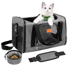 ROYPET vue avant du sac gris montrant la forme compacte et l’entrée sécurisée