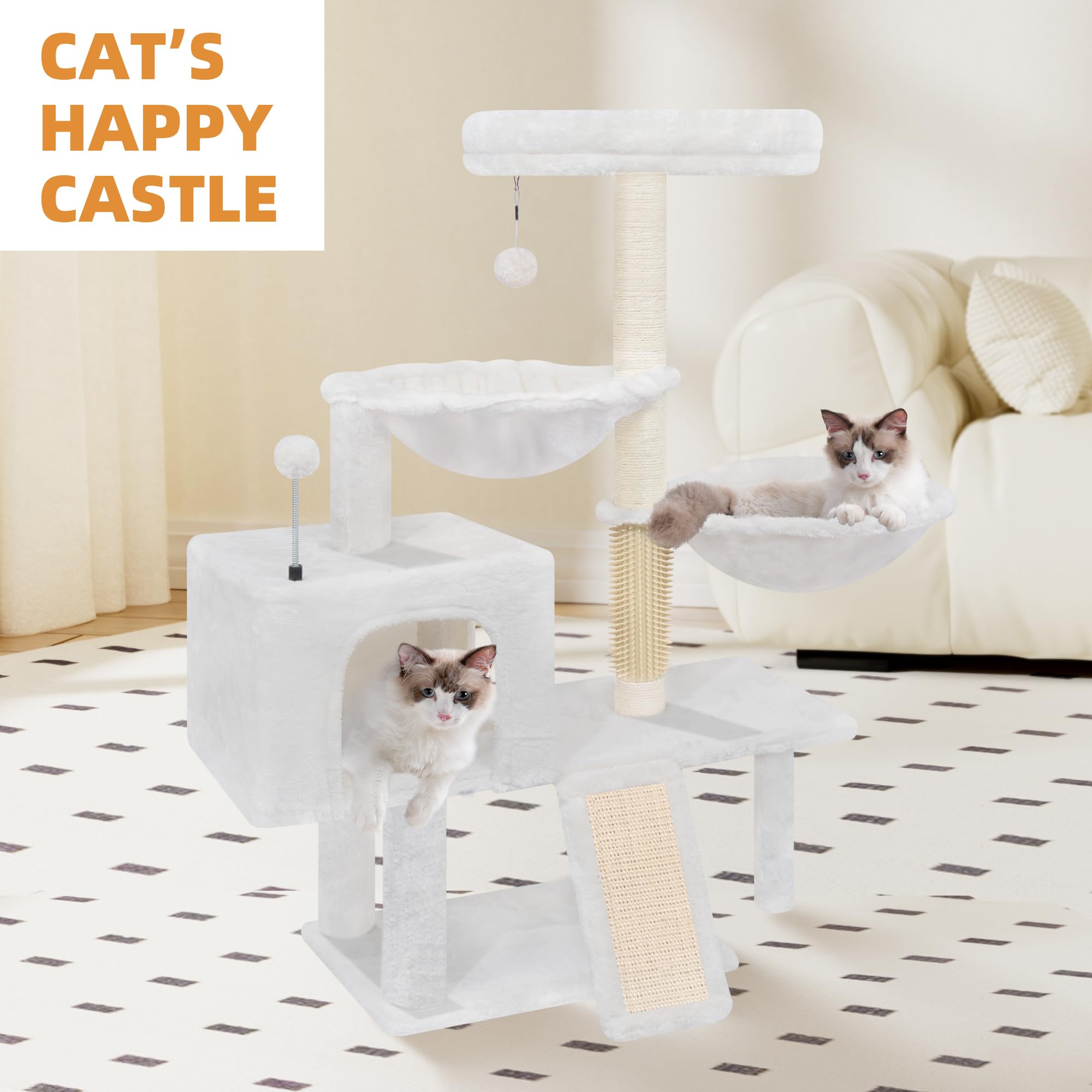 ROYPET arbre à chat dans un salon moderne économise espace