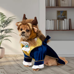 Rubies Beast coiffe avec cornes en peluche, confort et détail fidèle au personnage