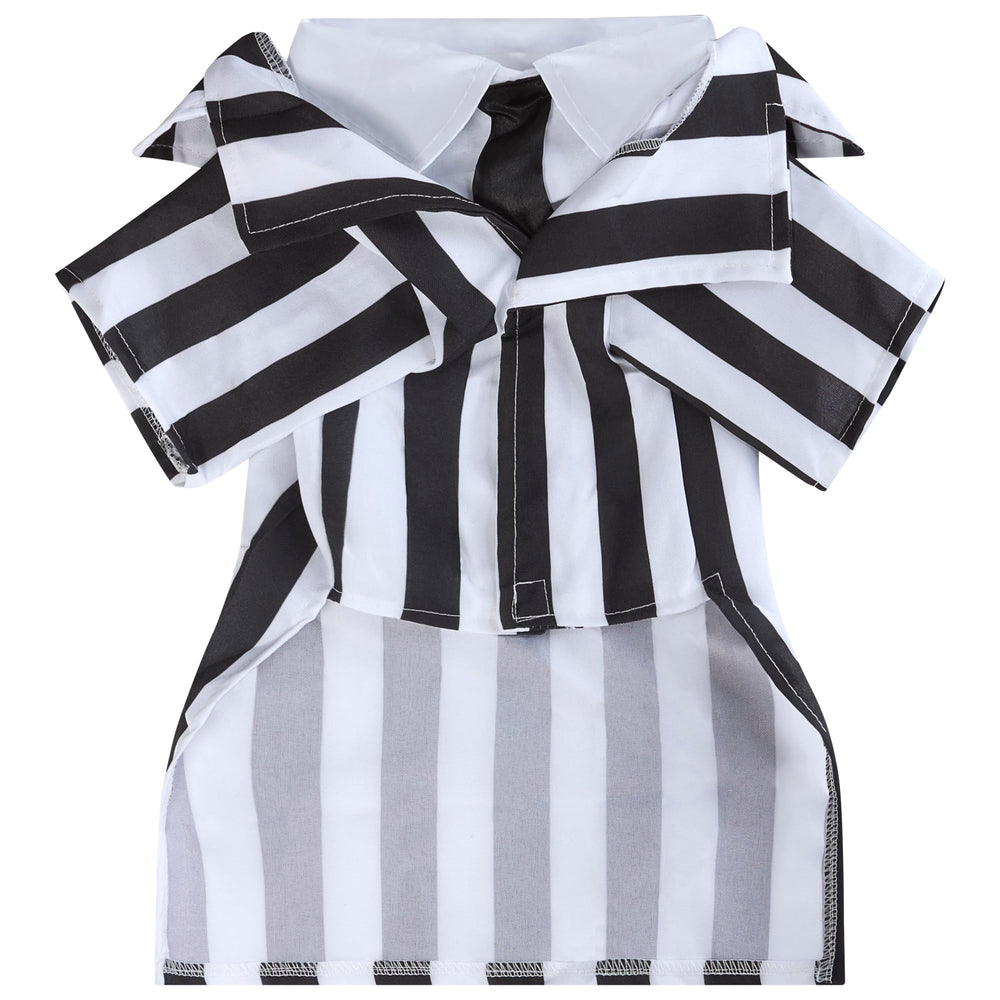 Rubies Beetlejuice en contexte festif, costume qui attire l'attention